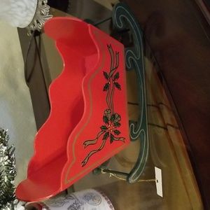 Christmas wooden sleigh.